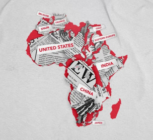 Afrika benetan den baino txikiagoa ikusten dugu munduko mapetan