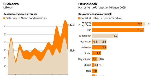 Desplazatuak: herrialdea utzi gabe jaioterritik ihes egin behar izan duten pertsonak