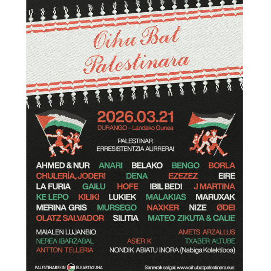 'Oihu bat palestinara'