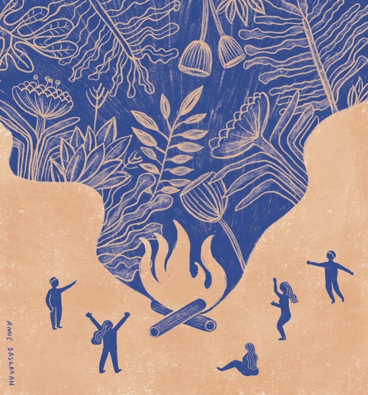 Udari ongietorria, su gainean saltoka