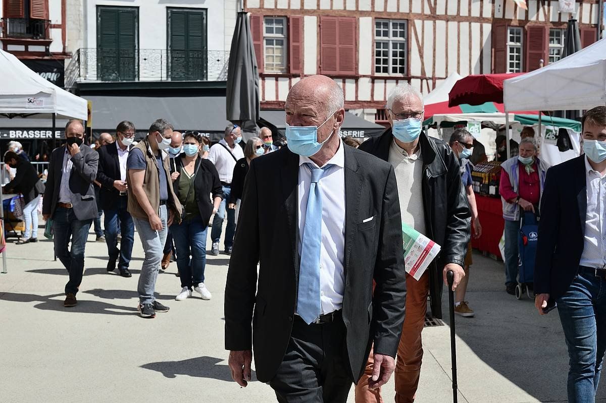 Alain Rousset, Baionan, eskualdeko bozen kanpaina denboran. PATXI BELZAIZ