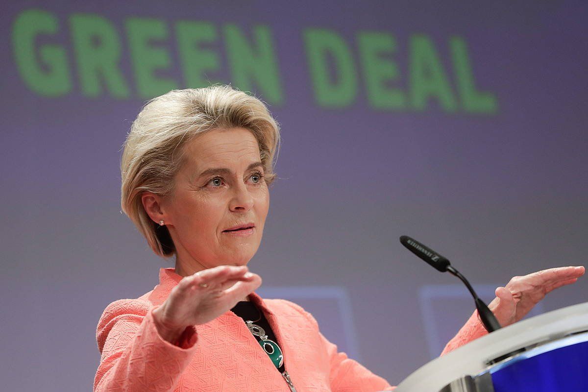 Ursula Von de Leyen, gaur, neurriak aurkezten. STEPHANIE LECOCQ / EFE