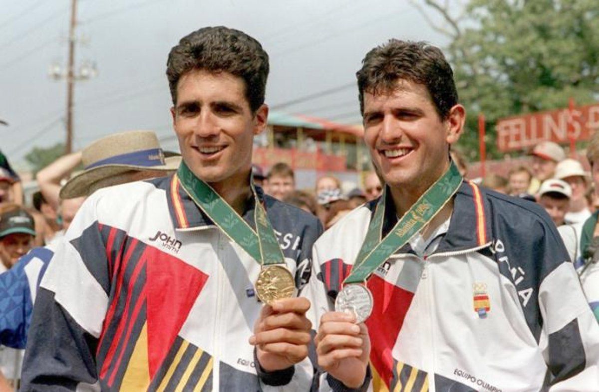 Indurain eta Olano, dominekin. EFE