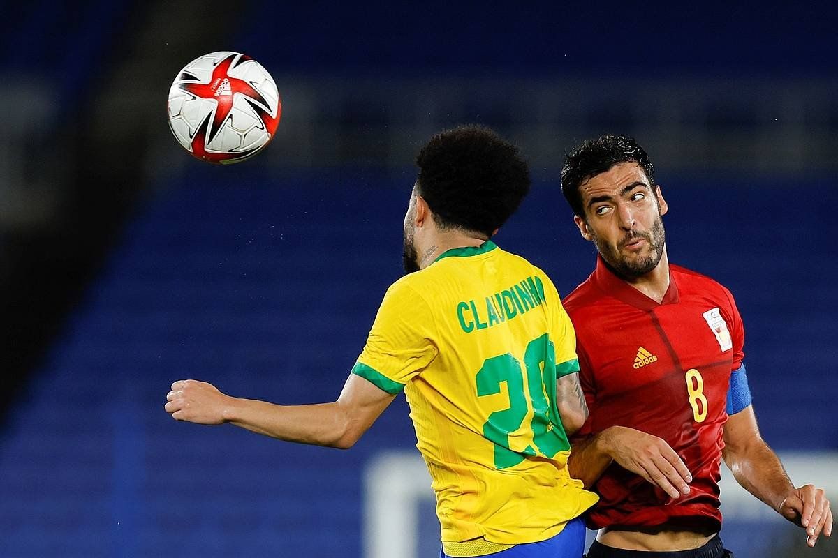 MIkel Merino, finalean. FERNANDO BIZERRA / EFE