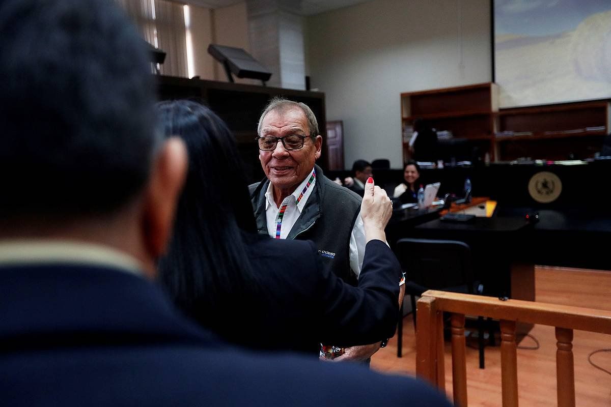 Benedicto Lucas Guatemalako jeneral ohia, artxiboko irudi batean. ESTEBAN BIBA / EFE