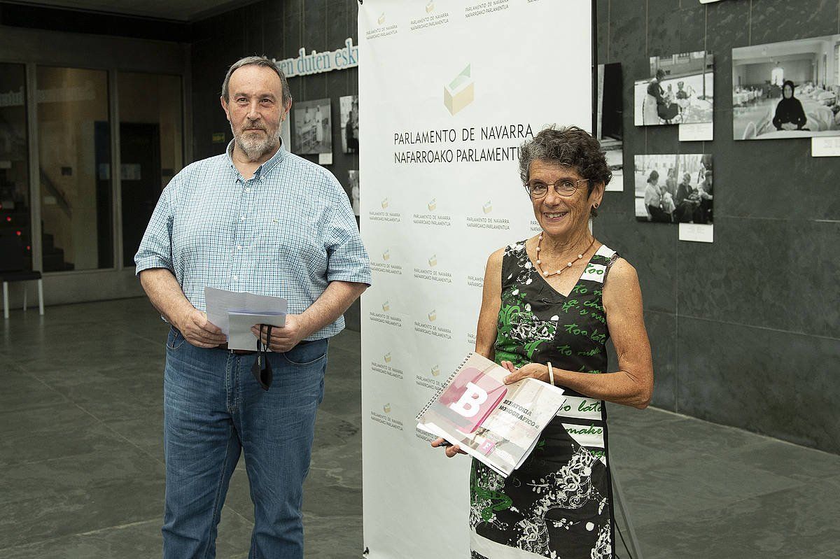 Juanje Soria eta Teresa Toda Foro Sozial Iraunkorreko ordezkariak. IñIGO URIZ, FOKU