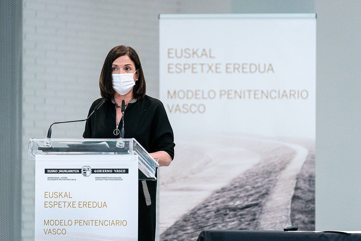 Beatriz Artolazabal Eusko Jaurlarizako Berdintasun, Justizia eta Gizarte Politiketako sailburua, artxiboko irudi batean. ENDIKA PORTILLO, FOKU