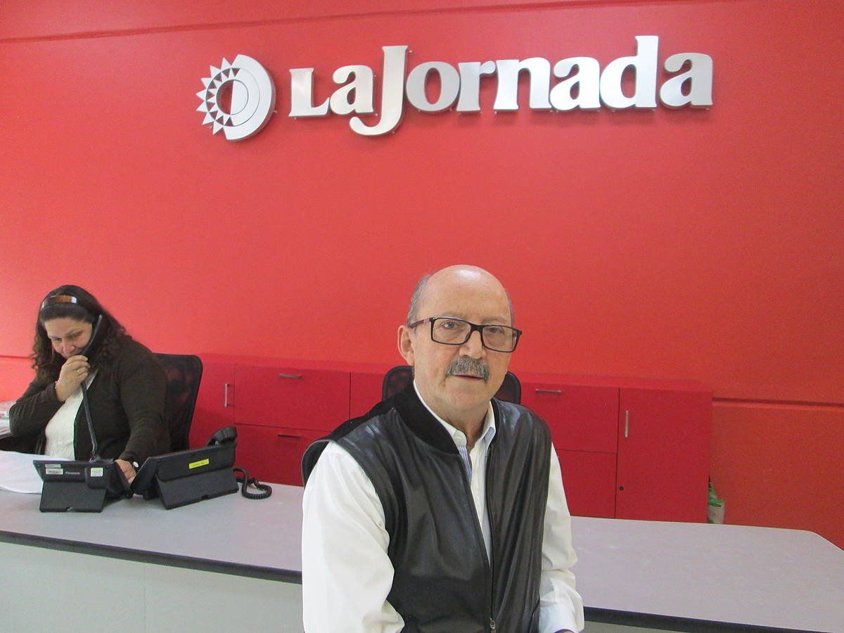 Joxetxo Zaldua, 2016an, 'La Jornada' egunkariko erredakzioan. IGOR SUSAETA