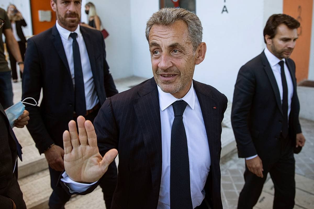 Nicolas Sarkozy, atzo, Espainiako PPrekin izan zuen ekitaldi baten aurretik, Madrilen. EFE