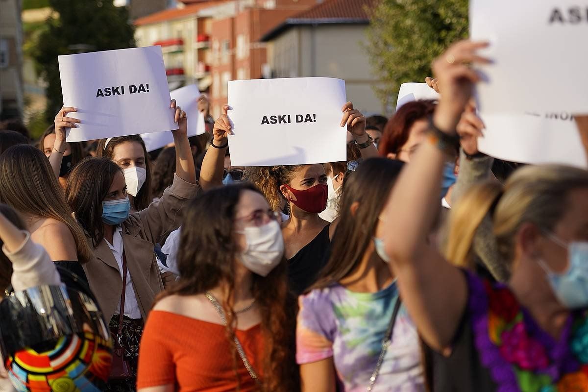 Bortxaketa baten aurkako protesta, artxiboko irudian. ARITZ LOIOLA / FOKU