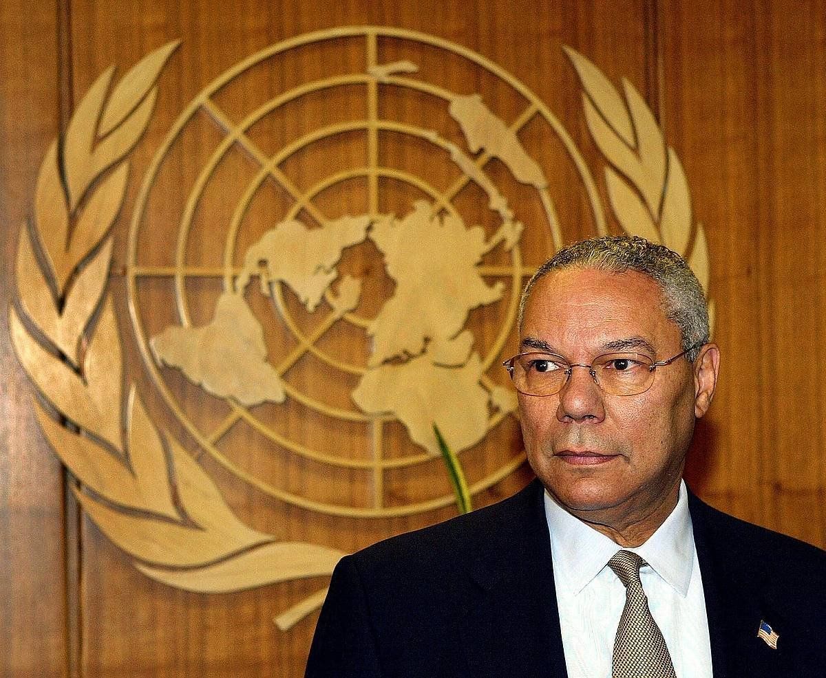 Colin Powell, 2003an New Yorken egindako ekitaldi batean, artxiboko irudi batean. MATT CAMPBELL