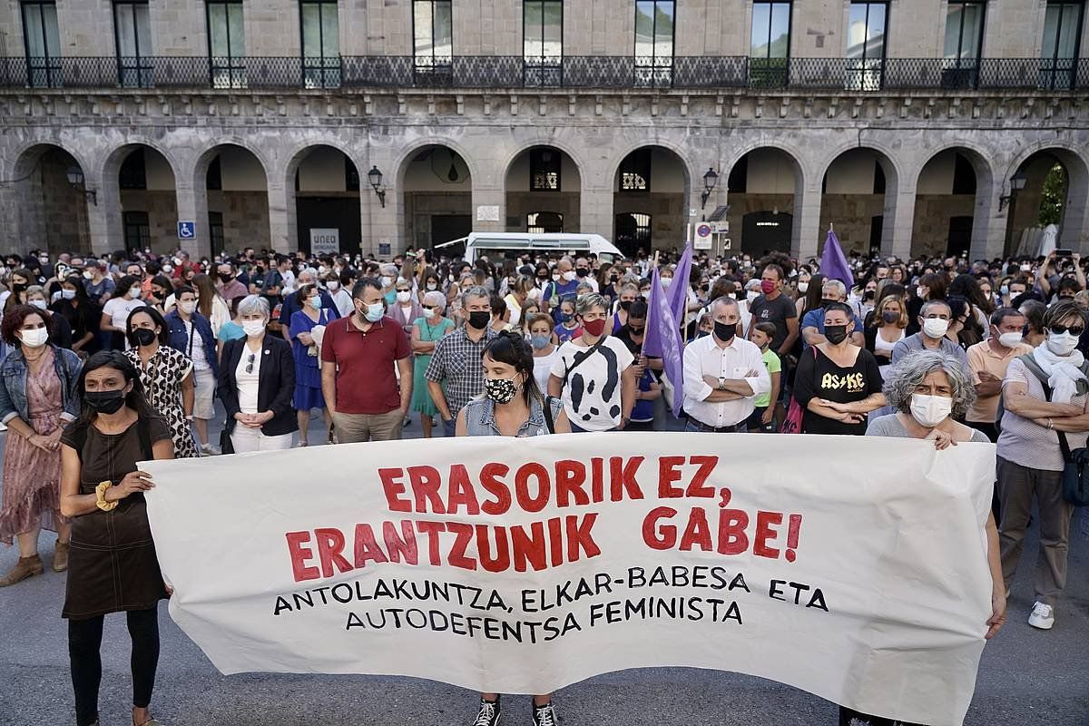 Sexu eraso baten kontrako protesta, uztailean. ANDONI CANELLADA  / FOKU