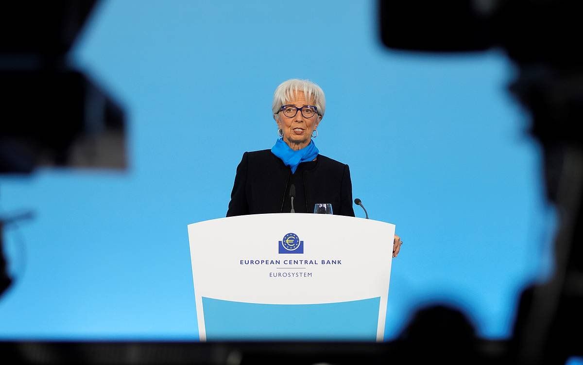 Christine Lagarde, gaurko agerraldian. RONALD WITTEK / EFE