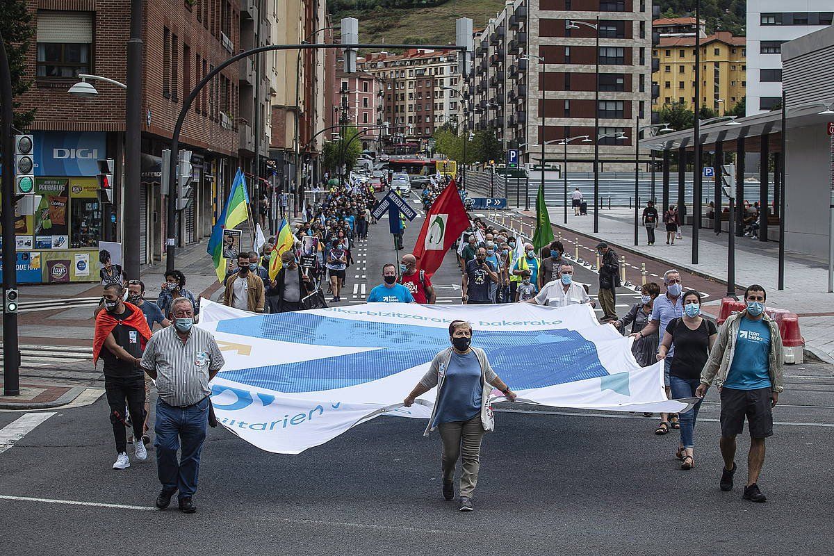 Sarek iazko irailean Bilbon eginiko manifestazio bat. ARITZ LOIOLA / FOKU