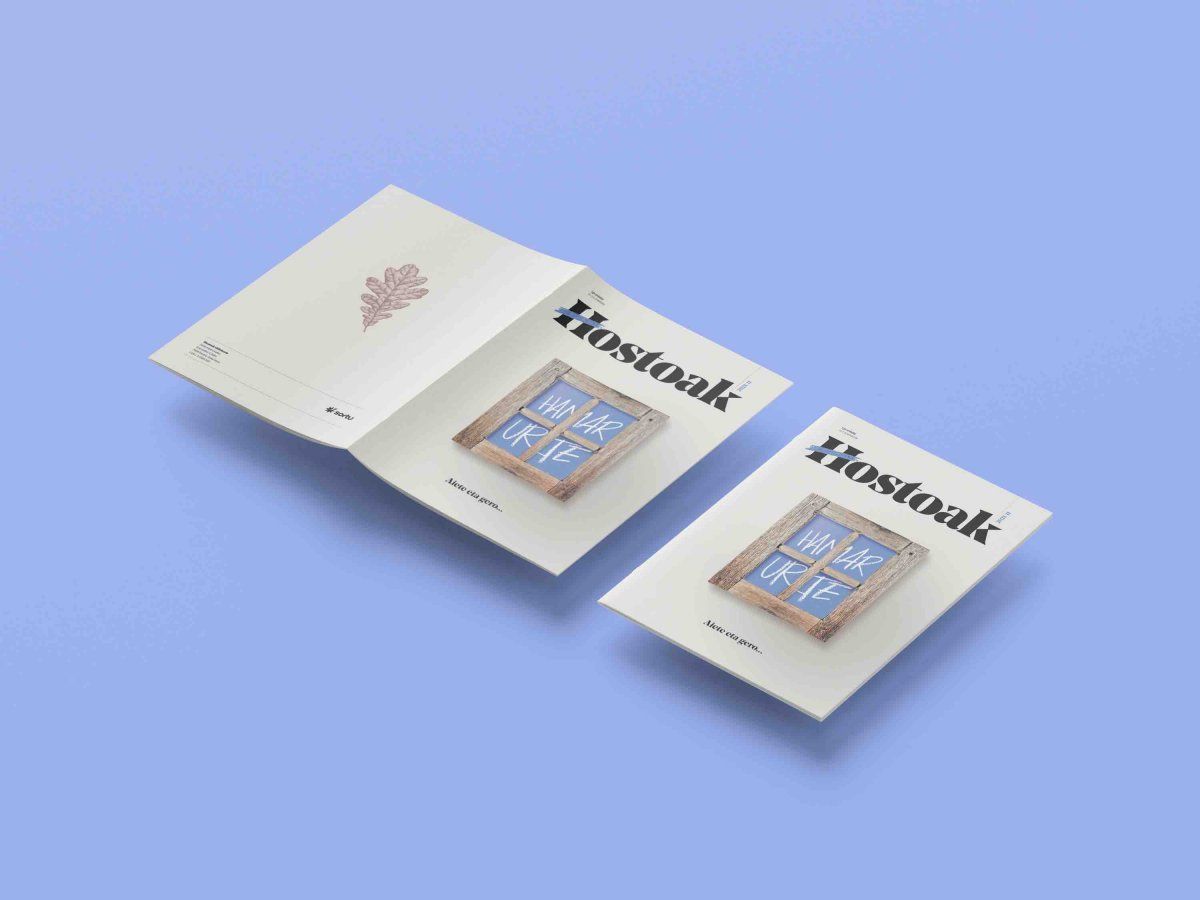 'Hostoak' aldizkariaren lehen alearen irudi bat. SORTU