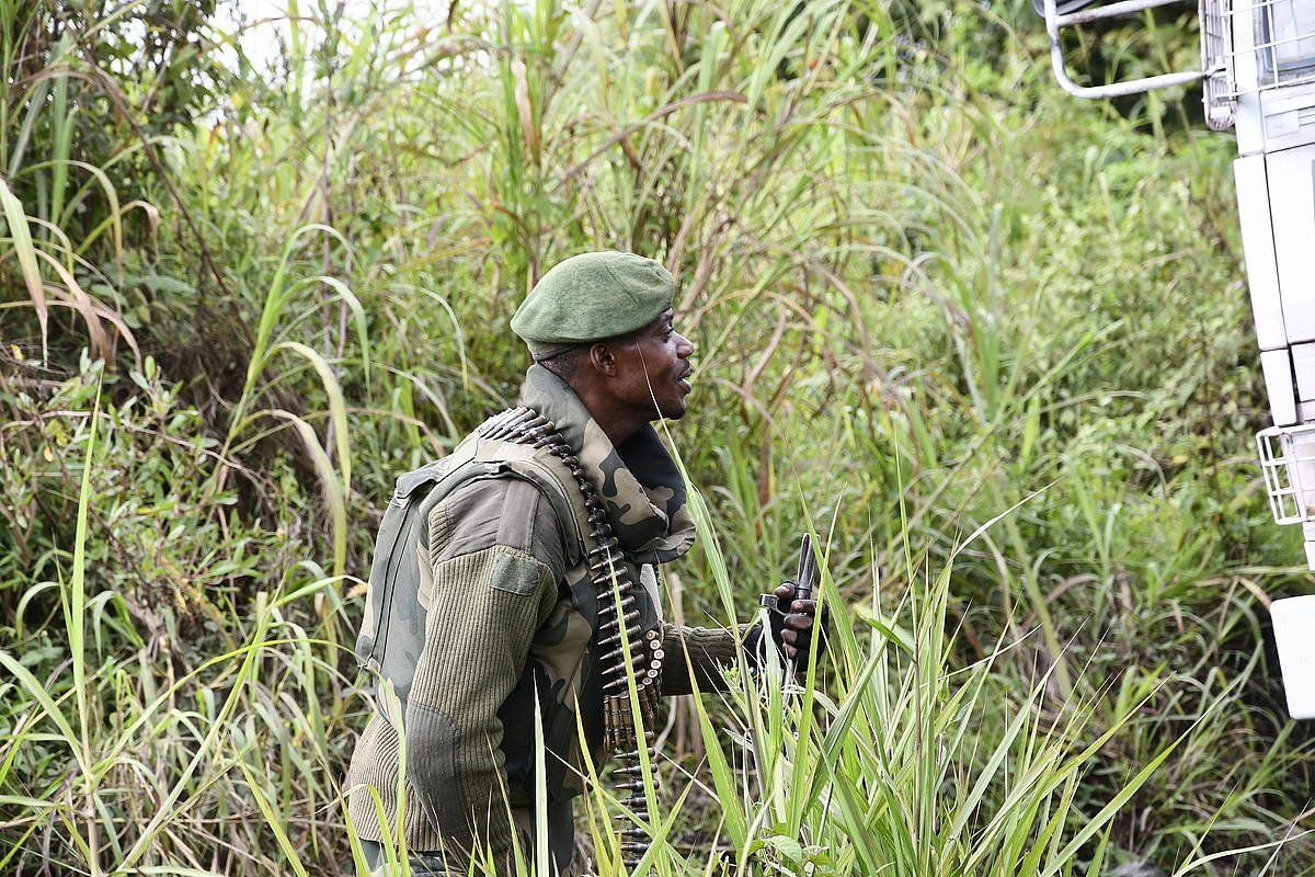 Kongoko Errepublika Demokratikoko armadako soldadu bat, joan den otsailean Kivu Iparraldean. EFE