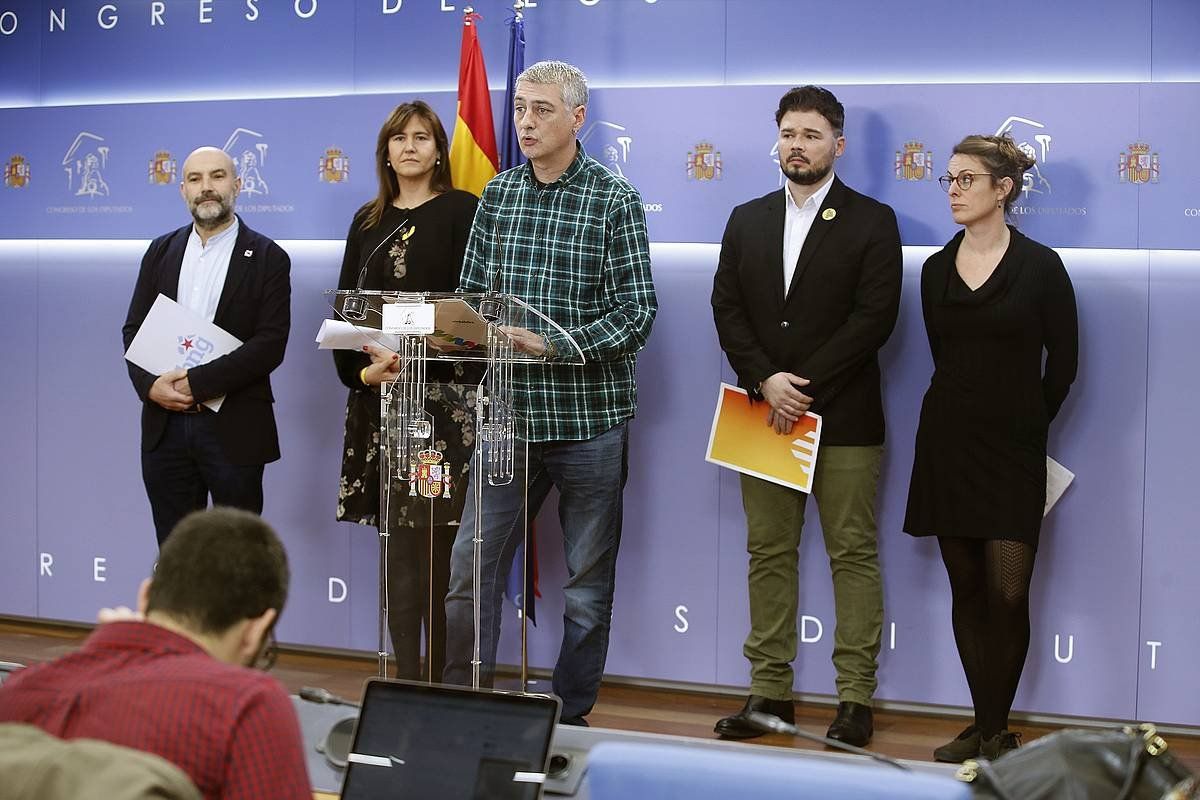 Llotja de Marreko alderdien ordezkariak, iaz, Espainiako Kongresuan. JAVIER LIZóN / EFE