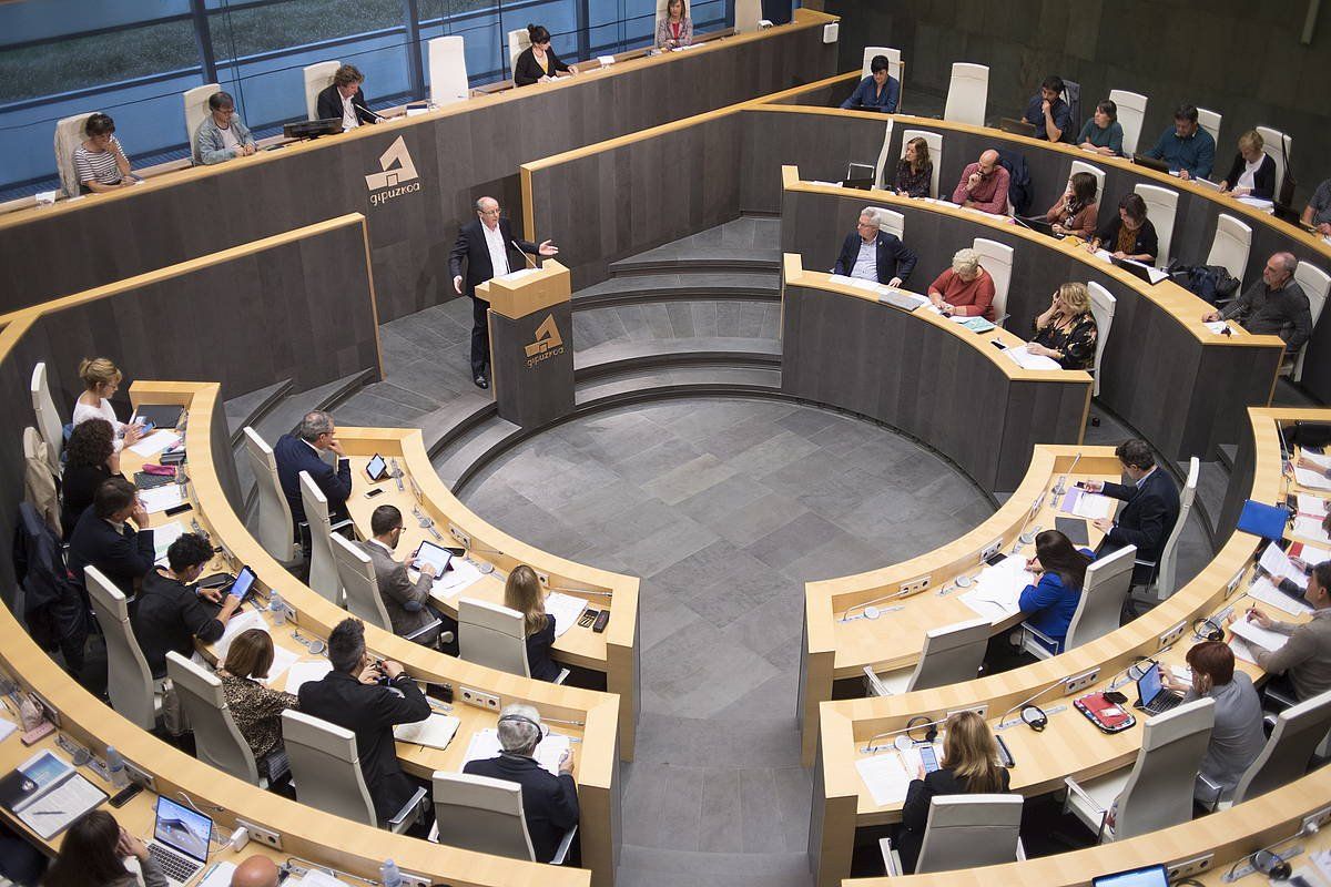 Gipuzkoako Batzar Nagusiak, artxiboko irudi batean. JUAN CARLOS RUIZ / FOKU