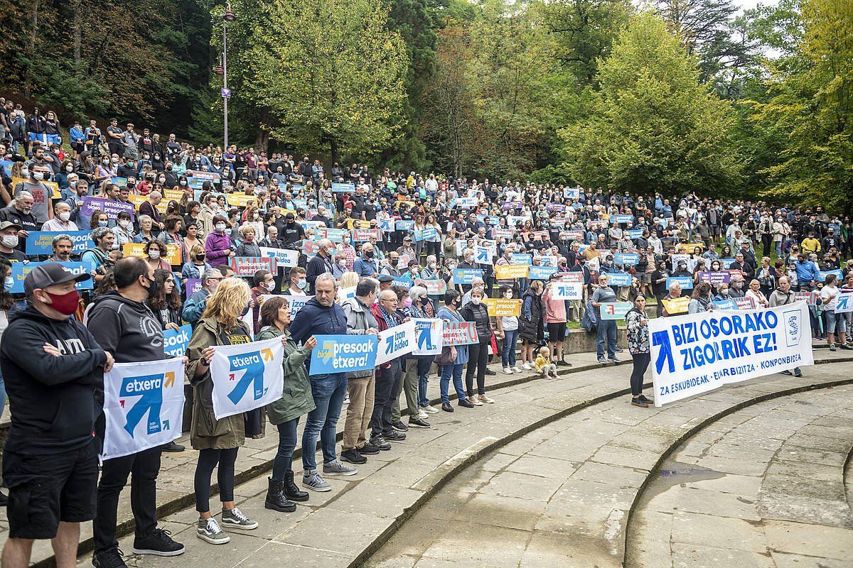 Sarek irailaren 18an Arrasaten eginiko elkarretaratzea. JAIZKI FONTANEDA / FOKU