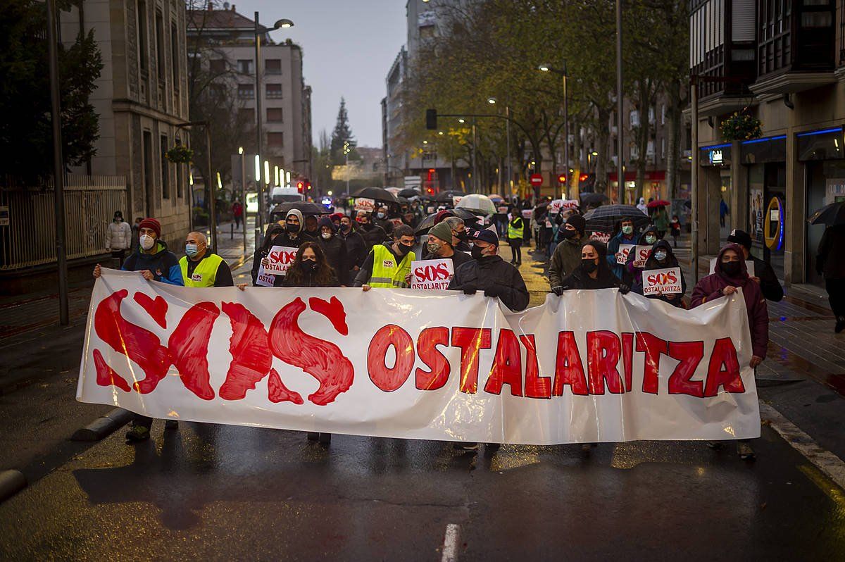 Ostalarien aldeko manifestazioa, Gasteizen. JAIZKI FONTANEDA/FOKU