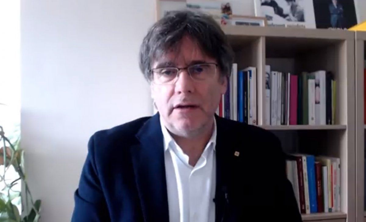 Puigdemont, Sarek argitaratu duen bideoan. BERRIA