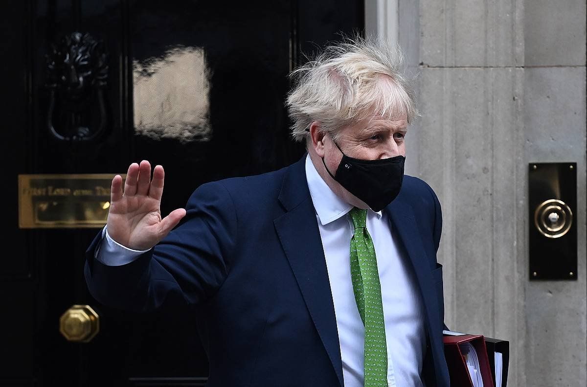 Boris Johnson Erresuma Batuko lehen ministroa, gaur, Komunen Ganberara bidean. ANDY RAIN / EFE