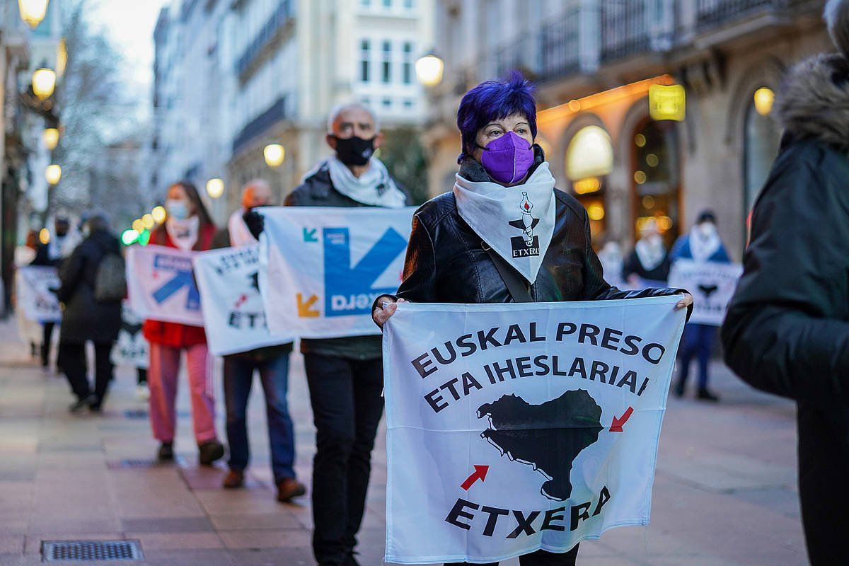 Euskal presoen eskubideen aldeko urtarrileko manifestazioa, aurten, Gasteizen. ENDIKA PORTILLO / FOKU