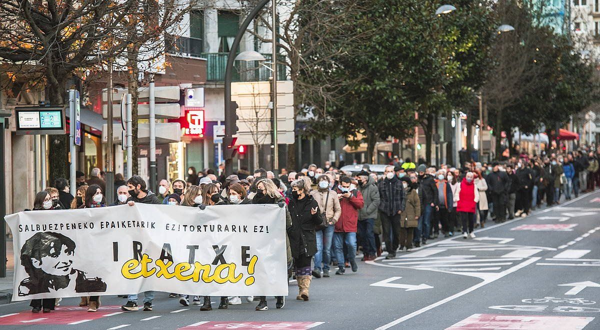 Manifestazioa, gaur, Irunen. GORKA RUBIO / FOKU