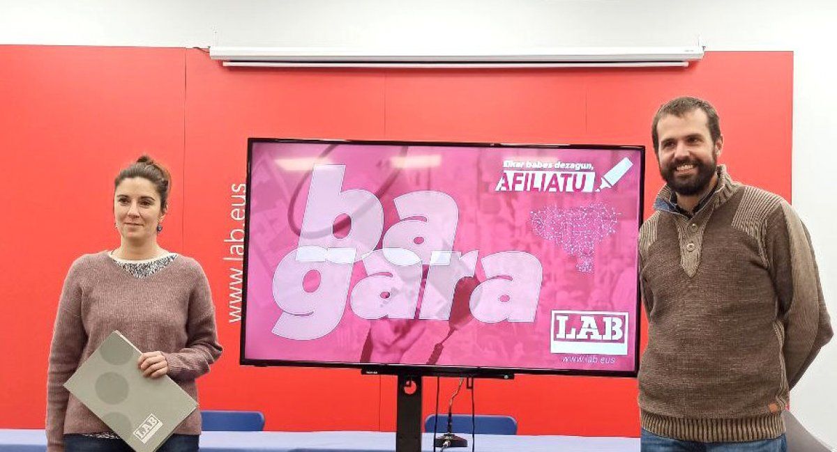 Izaskun Garcia Bordagarai eta Igor Arroyo, gaur, Bilbon. LAB