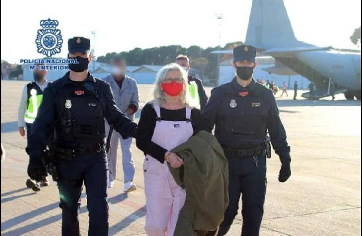 Jaione Jauregi, Espainiako Poliziaren eskuetan, Espainiaratu berritan, 2020ko azaroaren 23an.