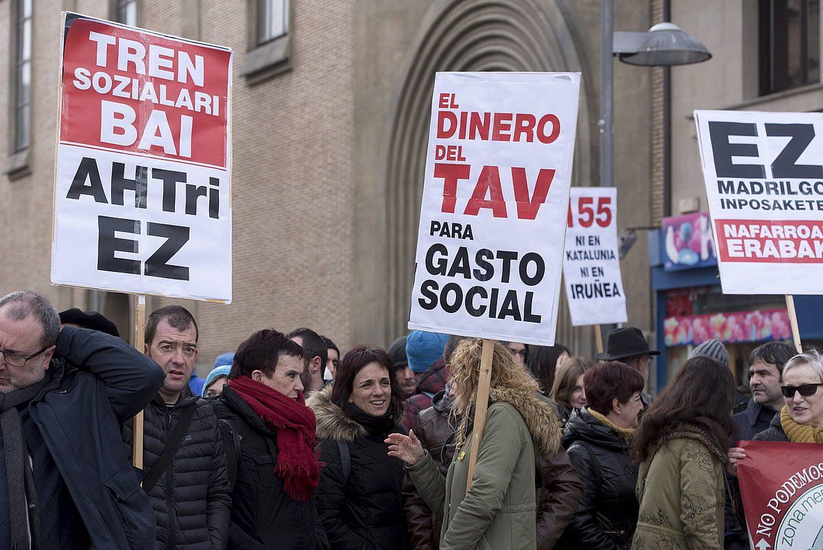 AHTaren aurkako protesta. IñIGO URIZ / FOKU