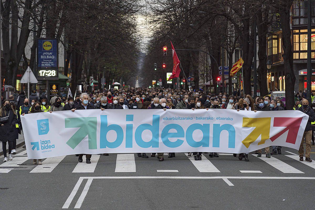 Sarek urtarrilean Bilbon egindako manifestazioa. ARITZ LOIOLA / FOKU