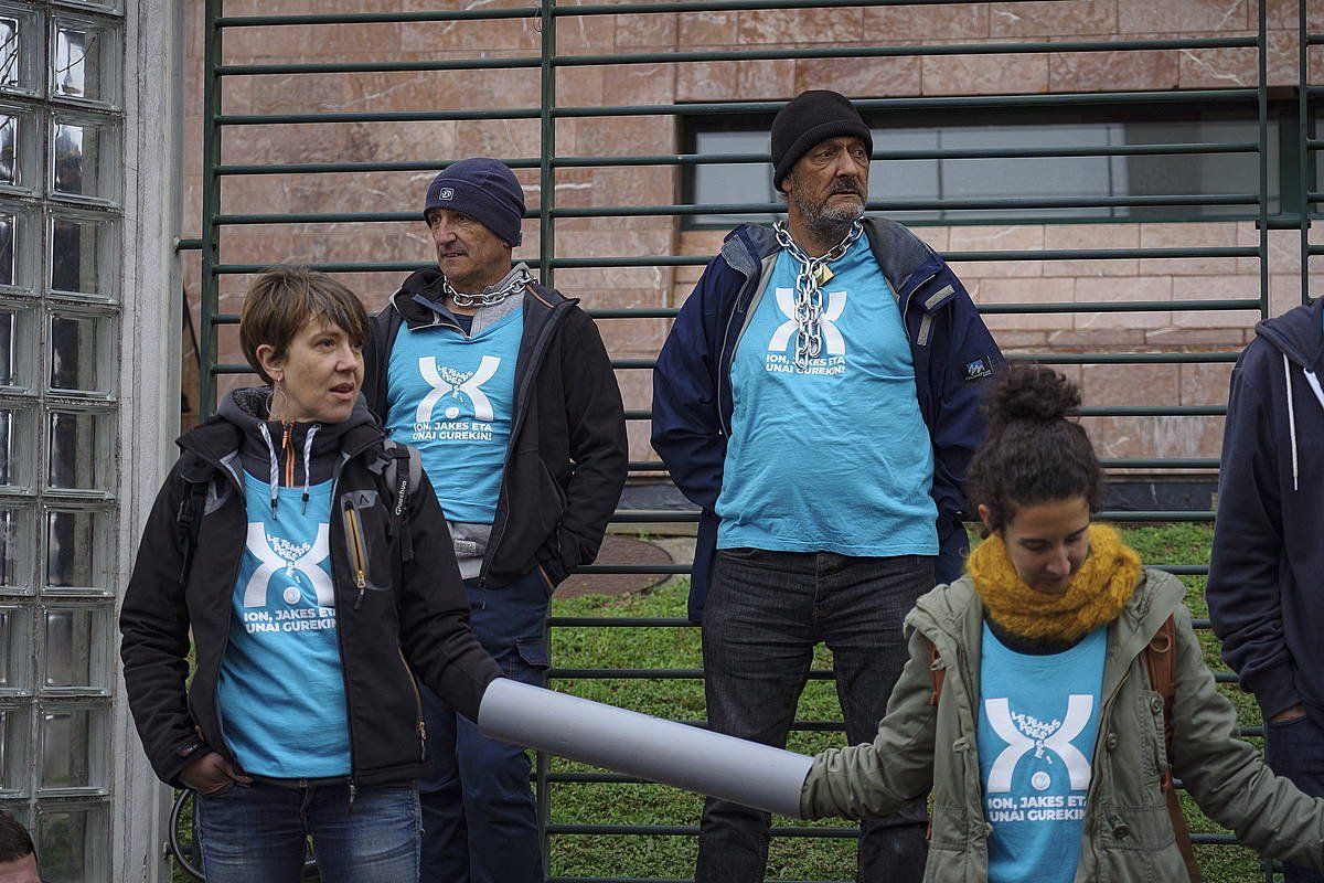 Euskal presoen eskubideen alde joan den otsailean Baionan eginiko protesta bat. JAGOBA MANTEROLA / FOKU