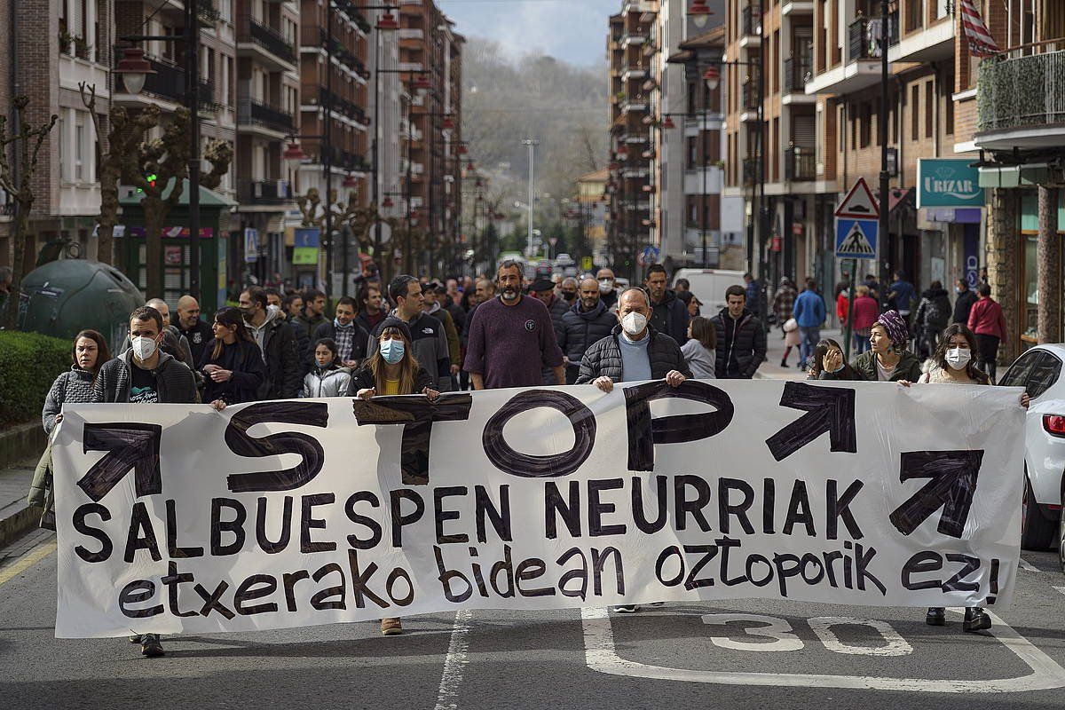 Gradu erregresioen aurka joan den otsailean Galdakaon egindako manifestazioa. ARITZ LOIOLA / FOKU