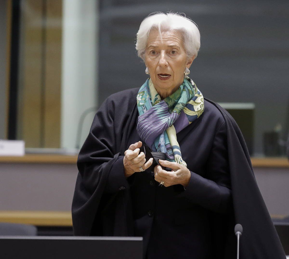 Christine Lagarde EBZko presidentea. OLIVIER HOSLET / EFE