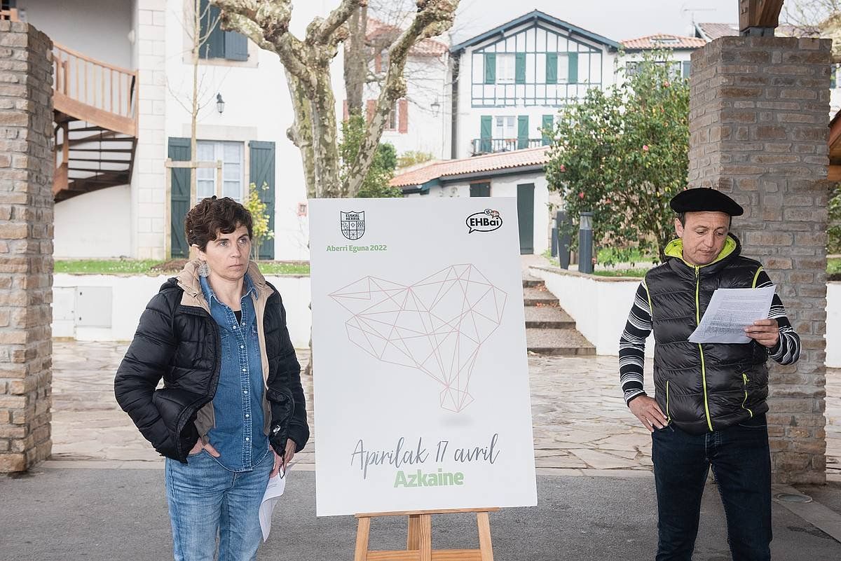 Aberri Eguna Azkainen antolatu du EH Baik. GUILLAUME FAUVEAU