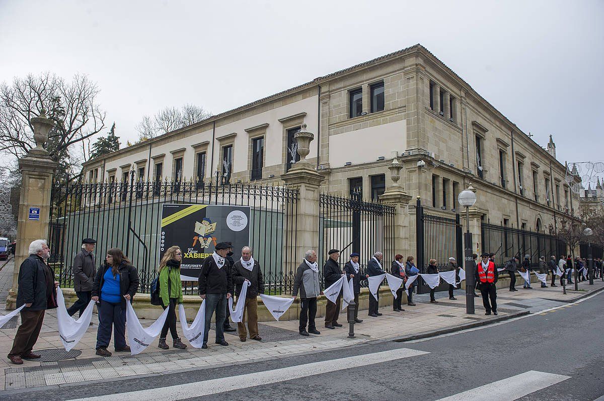 Sakabanaketaren kontrako protesta bat. JUANAN RUIZ / FOKU