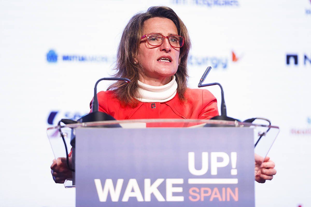 Teresa Ribera Espainiako Trantsizioa Ekologikorako ministroa. MARISCAL / EFE