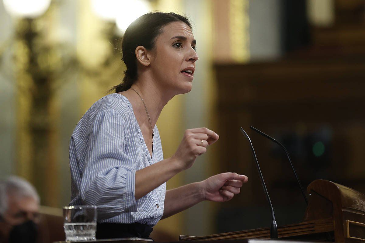 Irene Montero Espainiako Gobernuo Berdintasun ministroa, artxiboko irudi batean. JUAN CARLOS HIDALGO / EFE