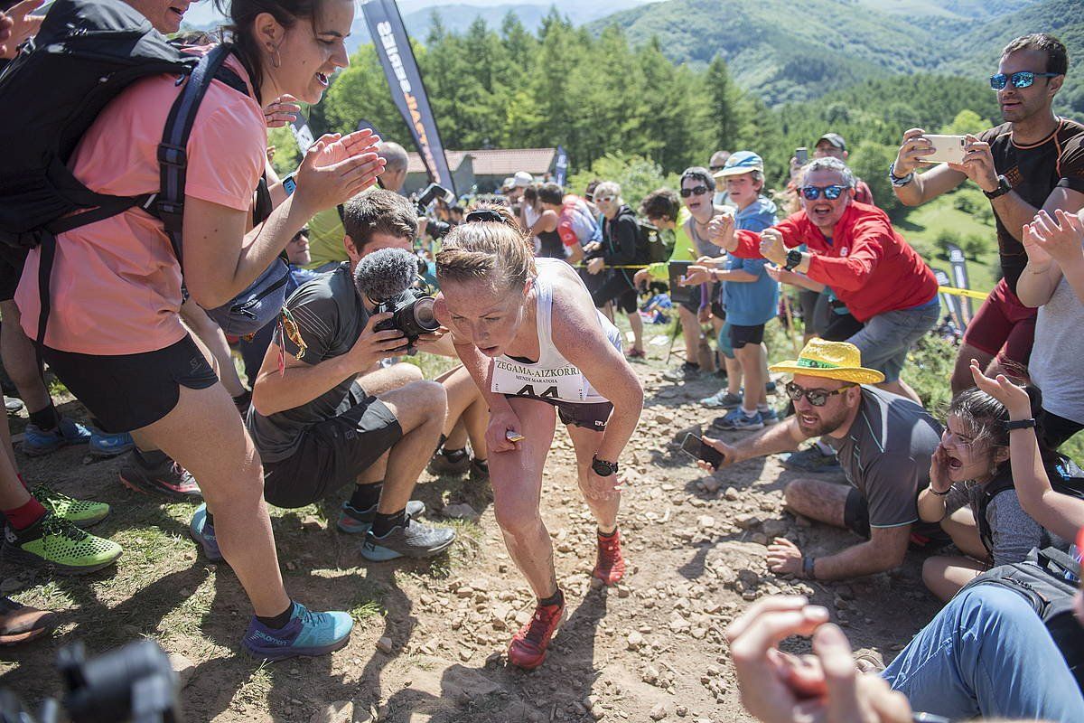 Eli Anne Dvergsdal 2019ko irabazlea urteko hartako Zegama-Aizkorrin. FOKU