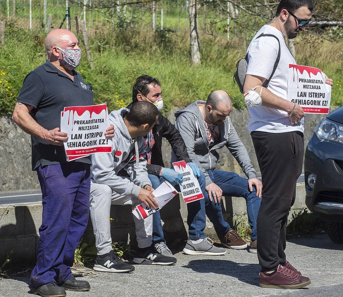 Lan istripuak salatzeko mobilizazio bat. MARISOL RAMIREZ (FOKU)