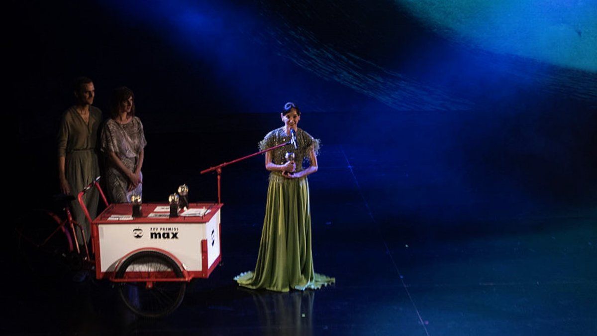 Lucia Lakarra, atzo, Max sarien ekitaldian. DAVID ARQUIMBAU SINTES