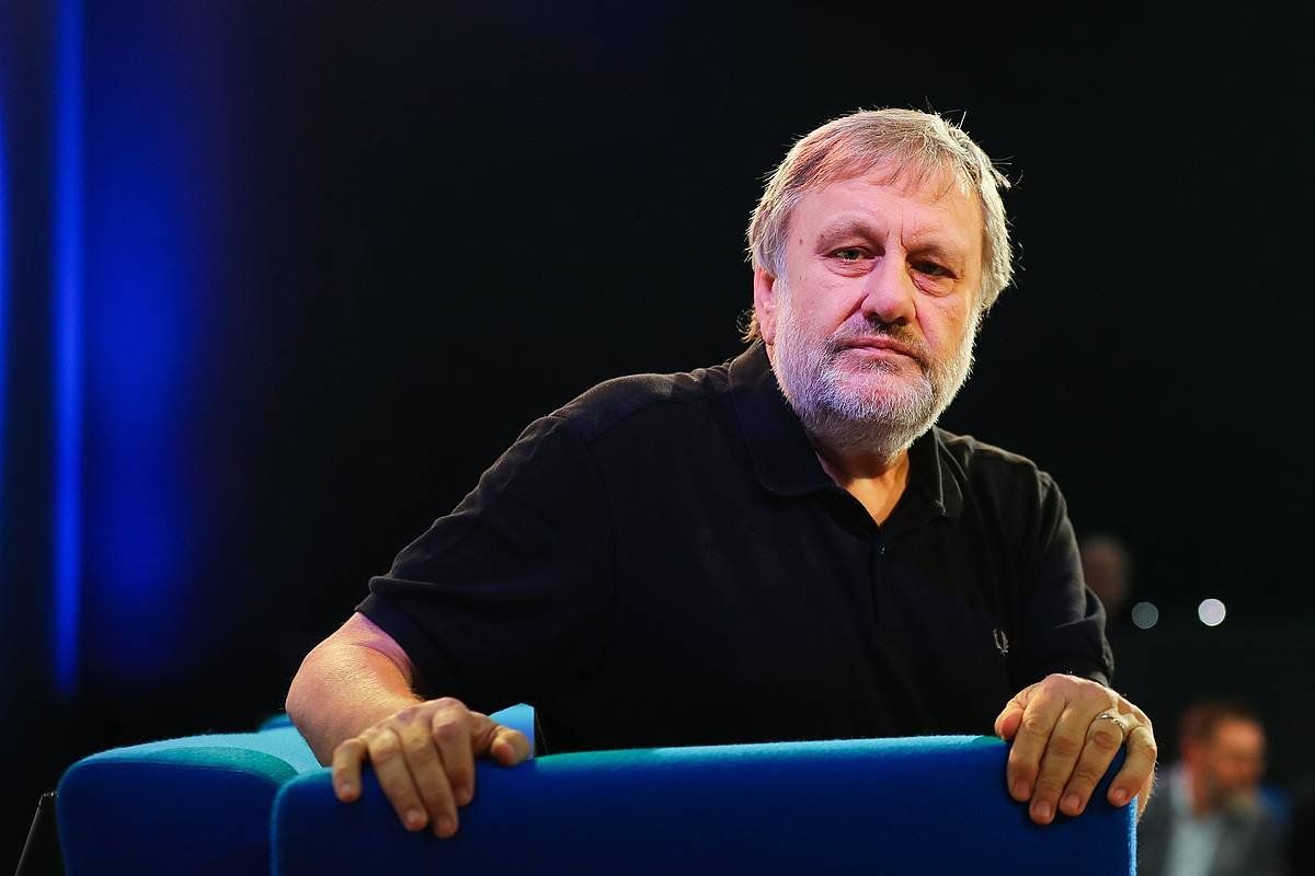 Slavoj Zizek filosofoa da atxikimendua eman duenetako bat. HAYOUNG JEON / EFE