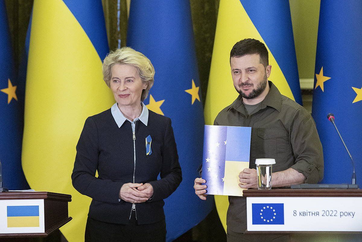 Von der Leyen eta Zelenski, Kieven, iragan apirilean. EFE