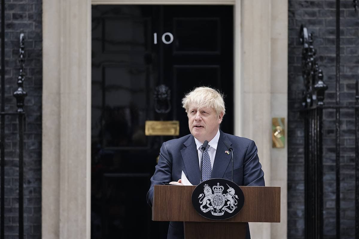 Boris Johnson, gaur, dimisioa eman dela jakinarazten. EFE