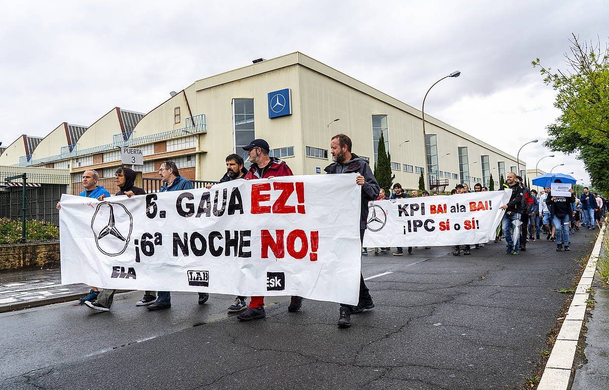 Mobilizazio jendetsuak egin dituzte azken hilabeteetan Gasteizko lantegian. MARISOL RAMIREZ/FOKU