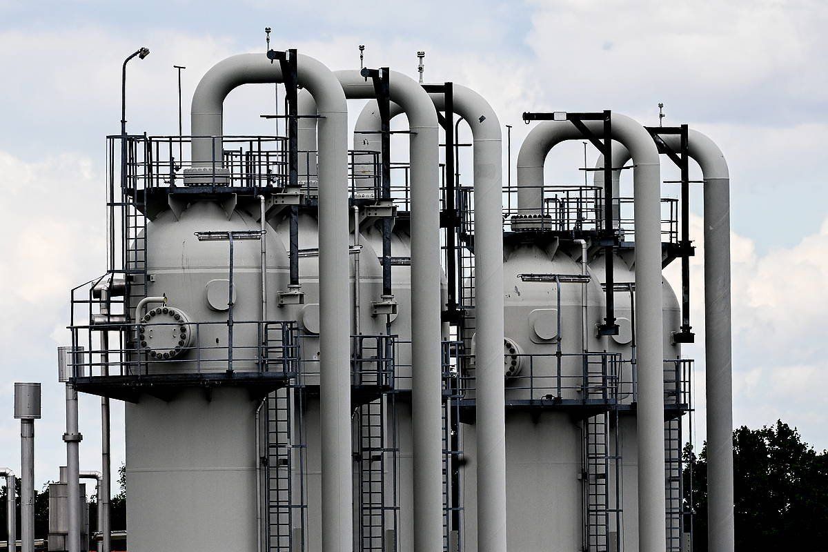 Gas konpresio gunea Mallnowen, Alemanian, Poloniako mugan. FILIP SINER / EFE