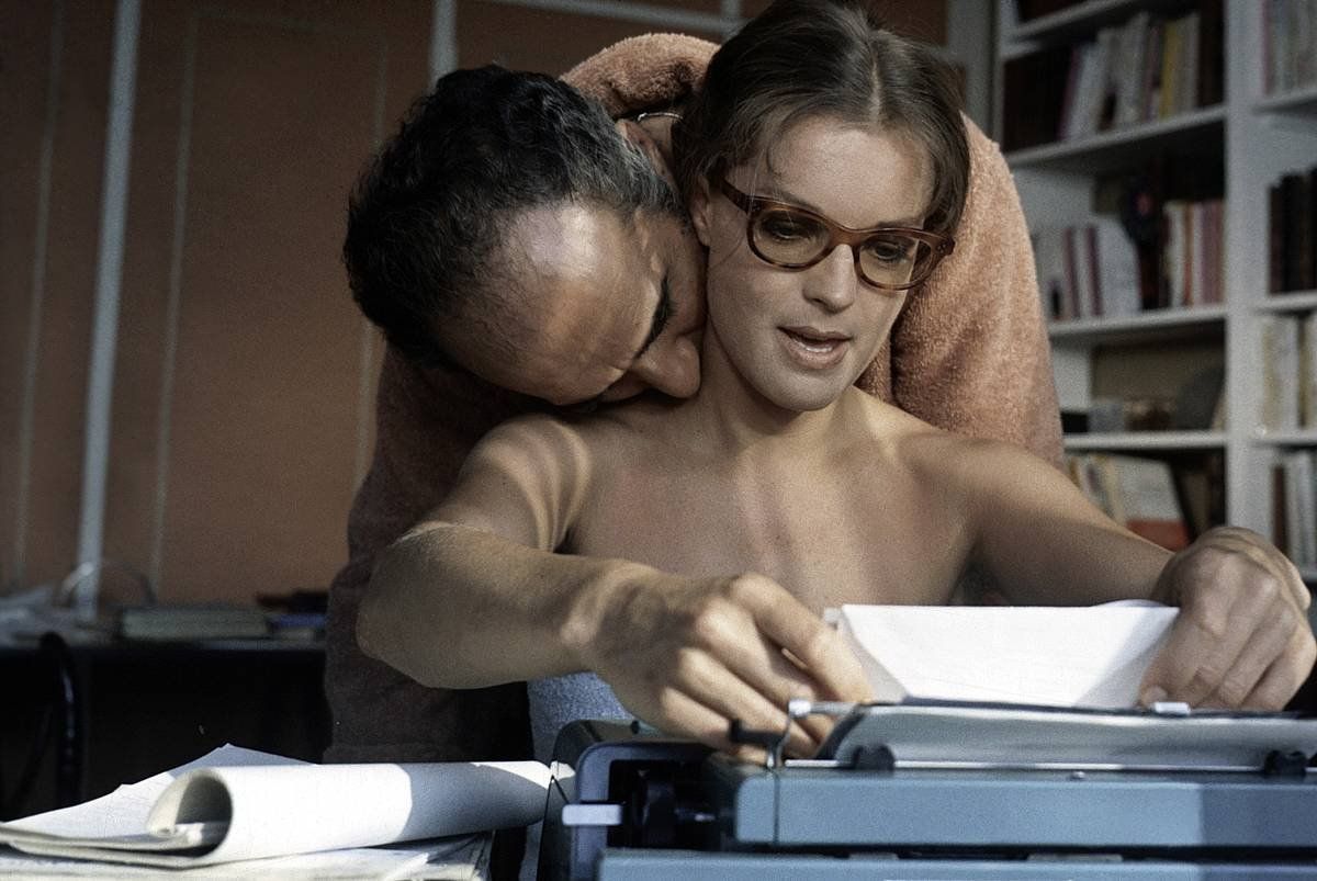 Michel Piccoli eta Romy Schneider aktoreak, Sauteten 'Les choses de la vie' filmean (1970). DONOSTIAKO ZINEMALDIA