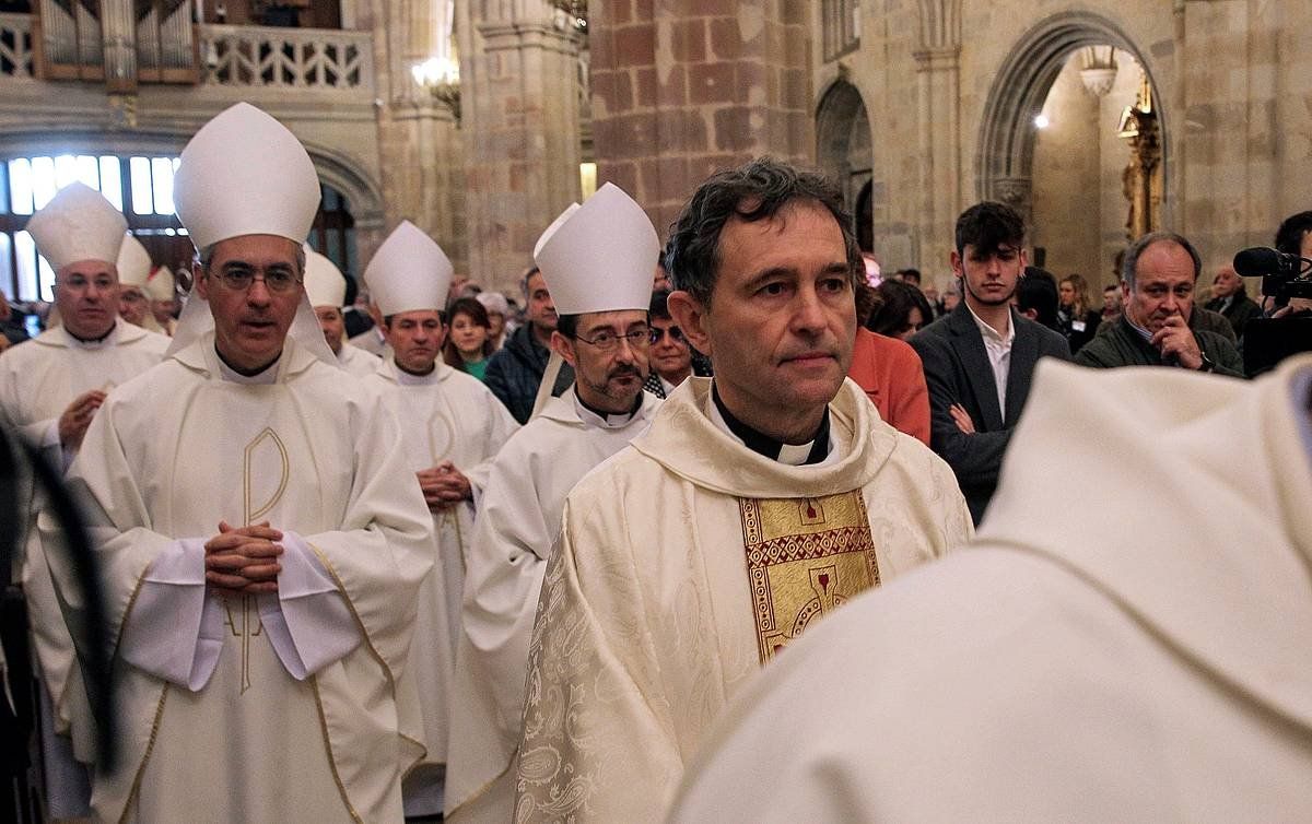 Joseba Segura Bilboko apezpiku izendatzeko elizkizuna, 2019ean. MIGUEL TOñA/ EFE