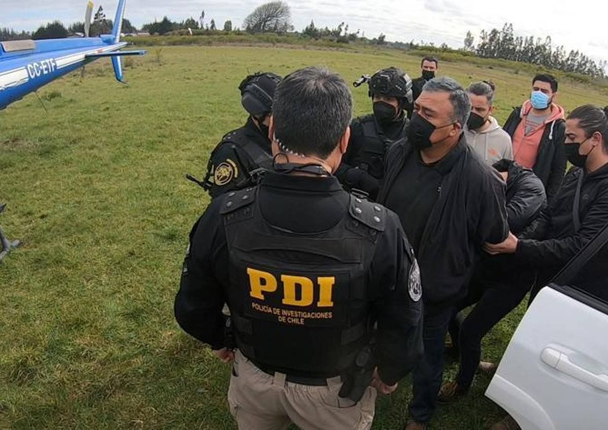 Hector Llaitul atxilotu duten unea. TXILE POLIZIA, EFE